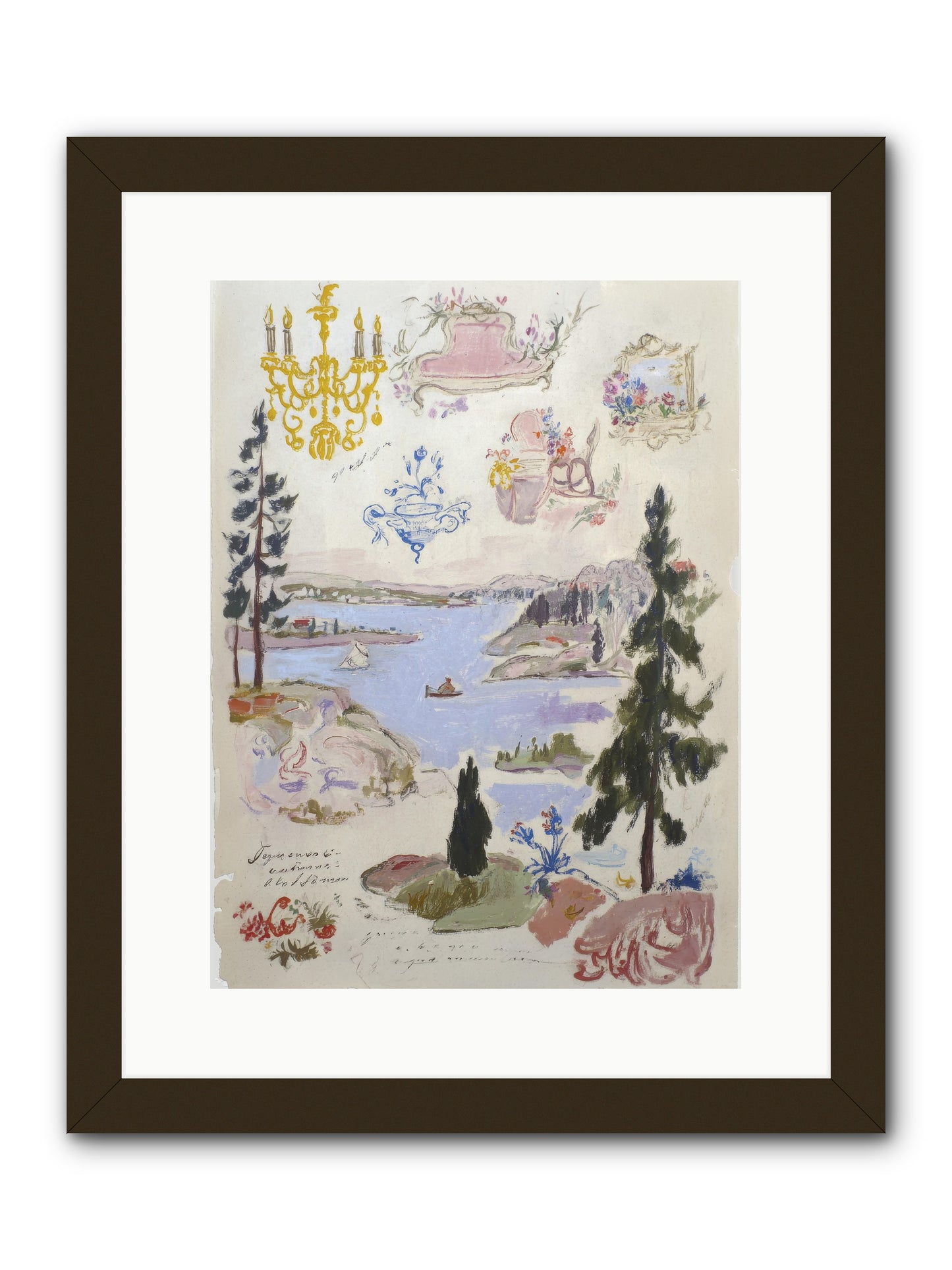 The Cartographer’s Tea Party -- Framed Print - Black 12x16