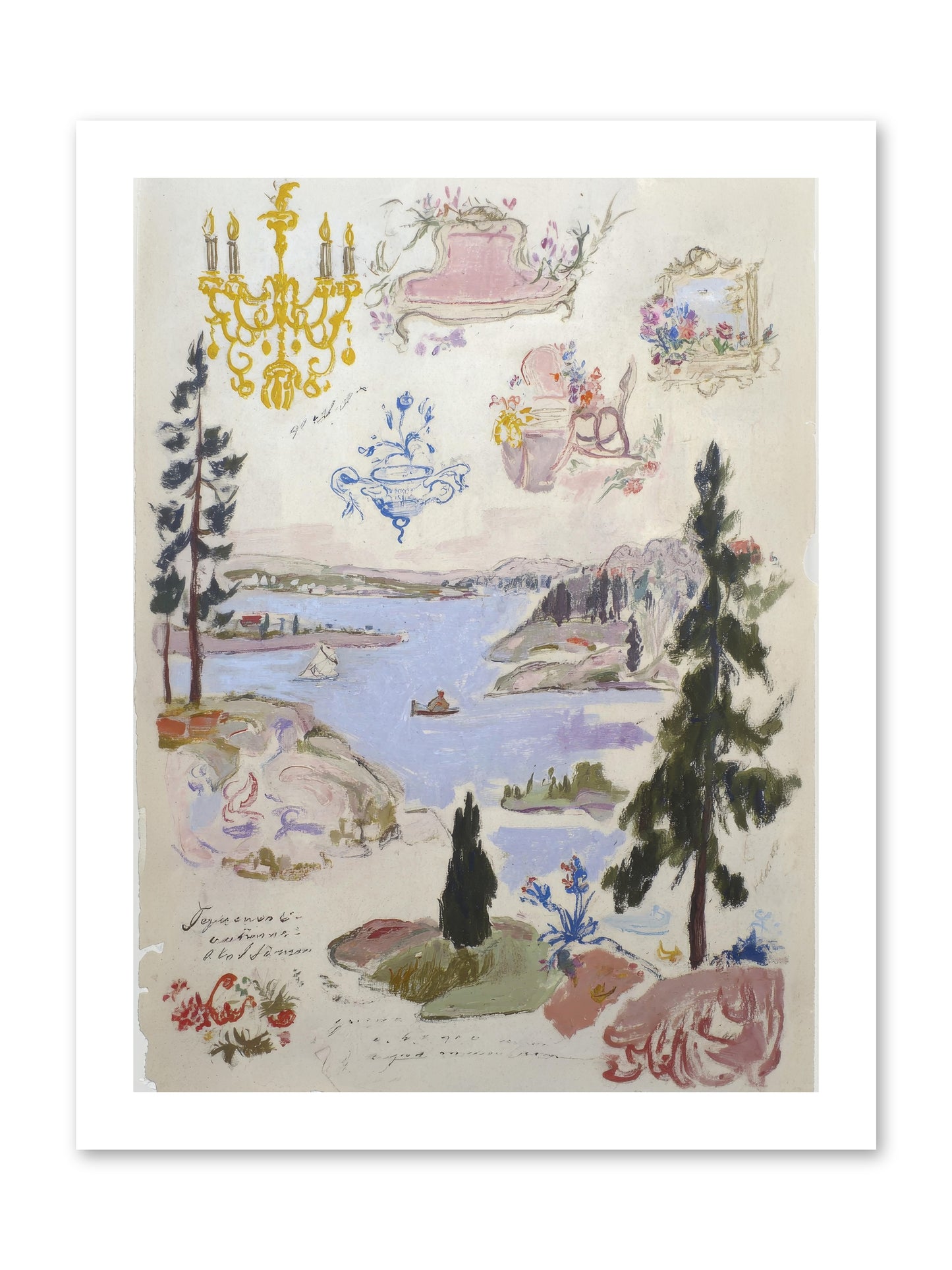 The Cartographer’s Tea Party -- Loose Canvas Print 12x16