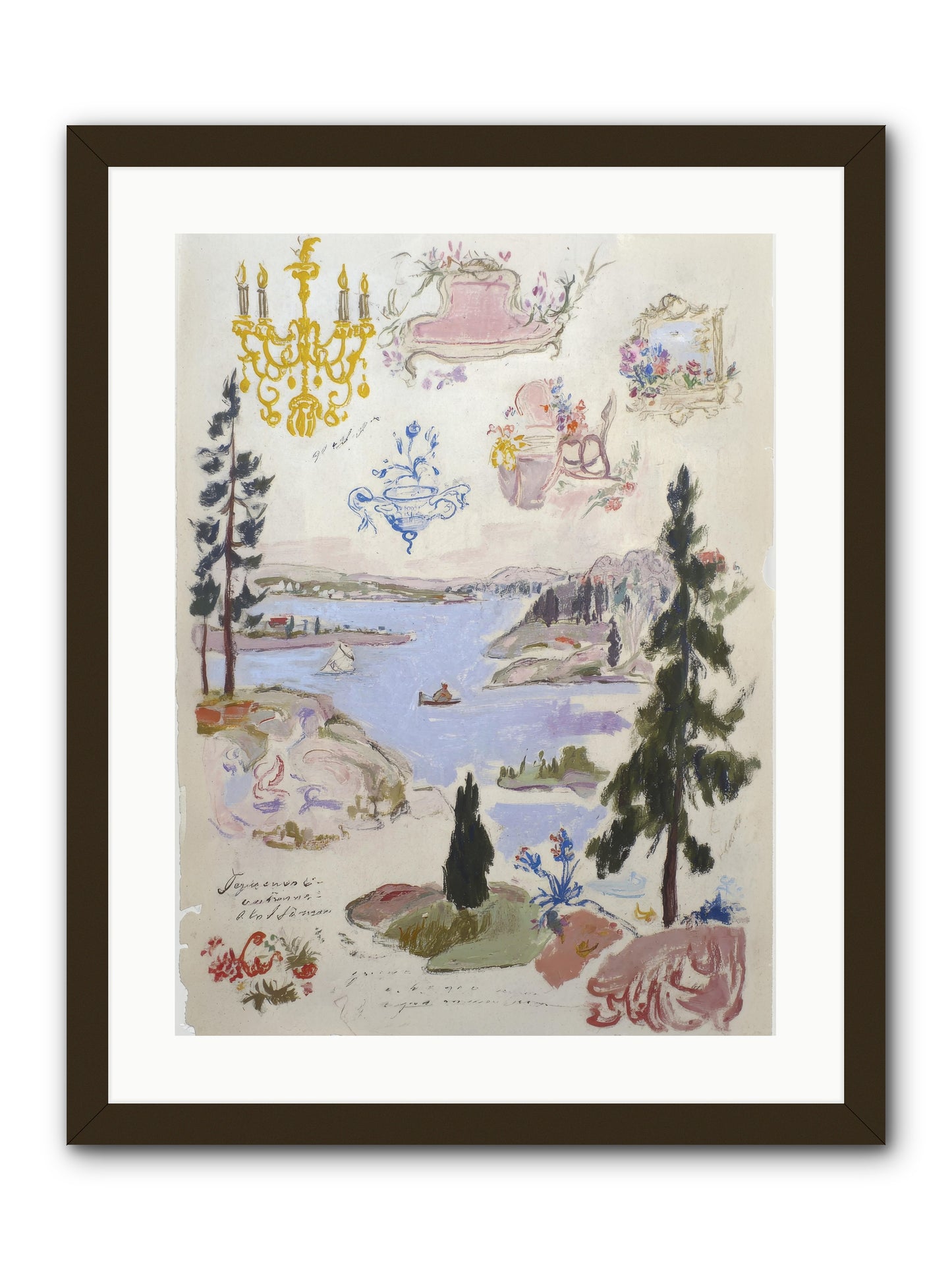 The Cartographer’s Tea Party -- Framed Print - Black 18x24