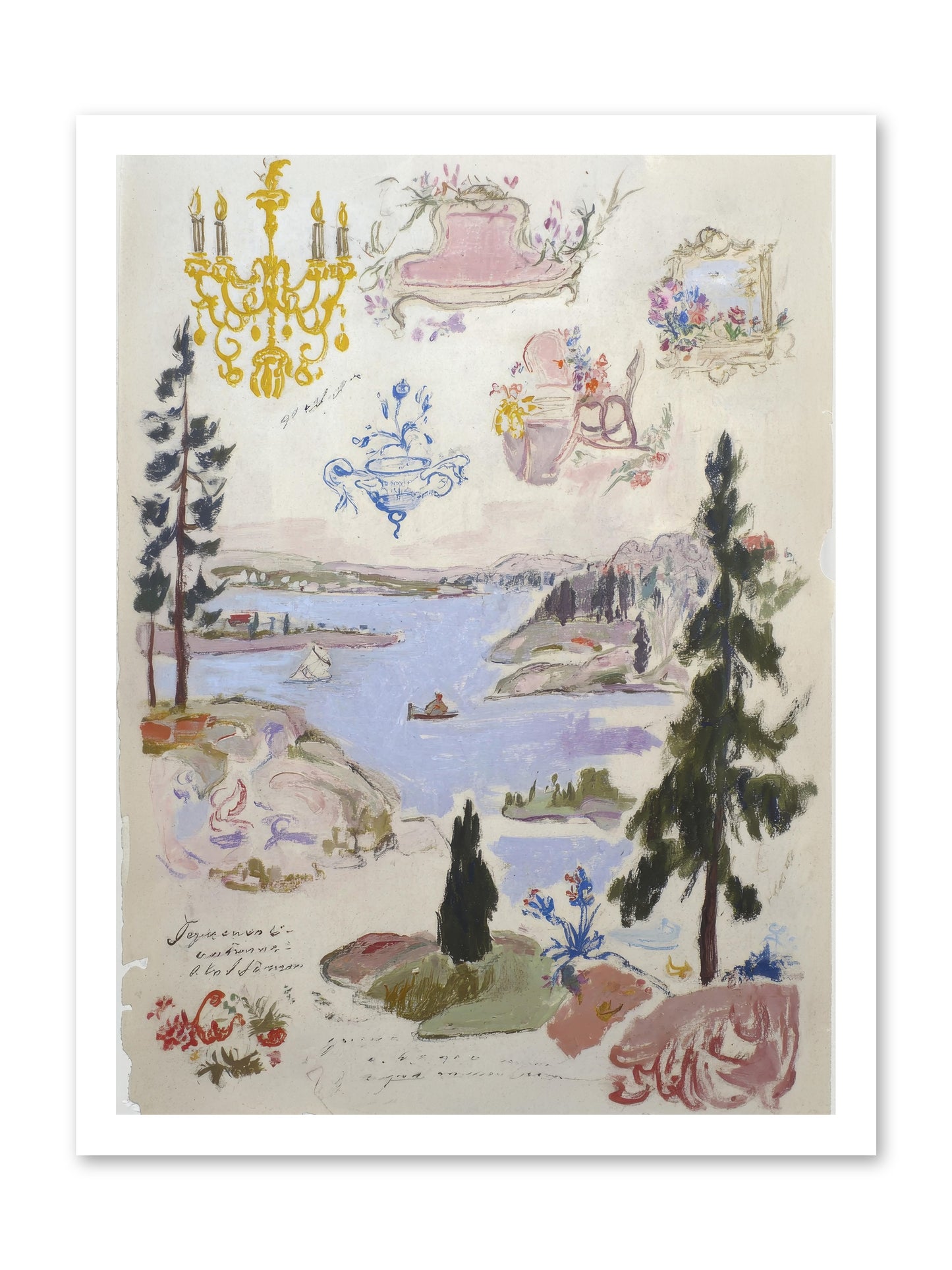 The Cartographer’s Tea Party -- Loose Canvas Print 18x24