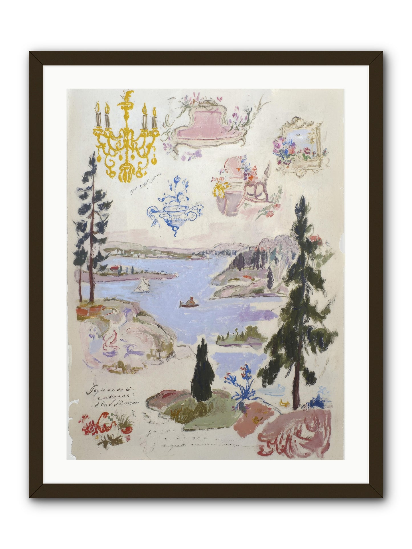 The Cartographer’s Tea Party -- Framed Print - Black 24x32