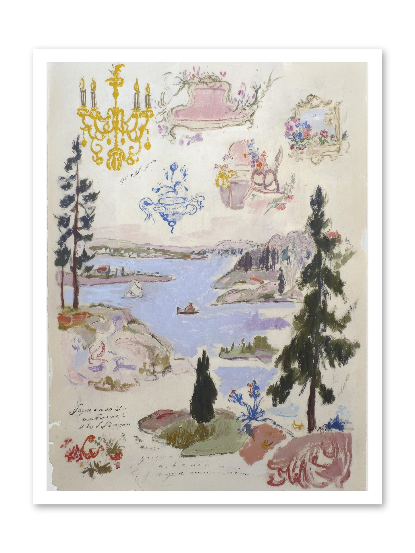 The Cartographer’s Tea Party -- Loose Canvas Print 24x32