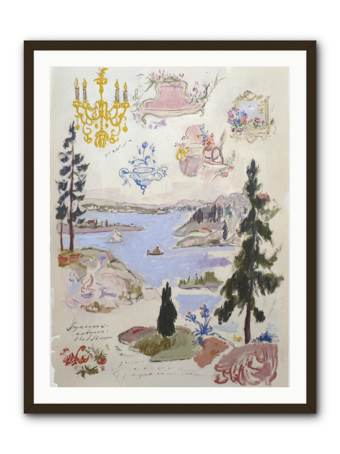 The Cartographer’s Tea Party -- Framed Print - Black 30x40