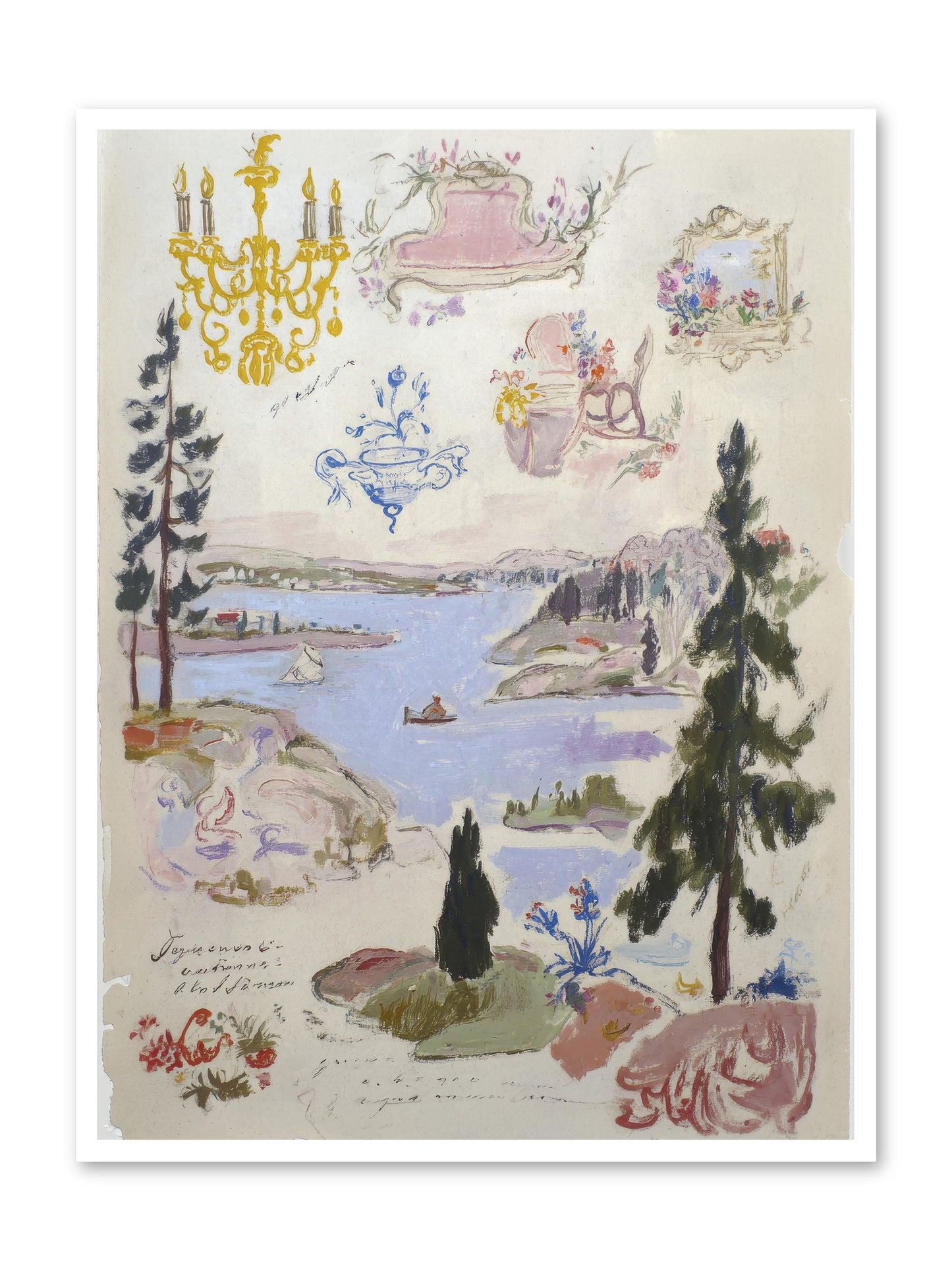 The Cartographer’s Tea Party -- Loose Canvas Print 36x48