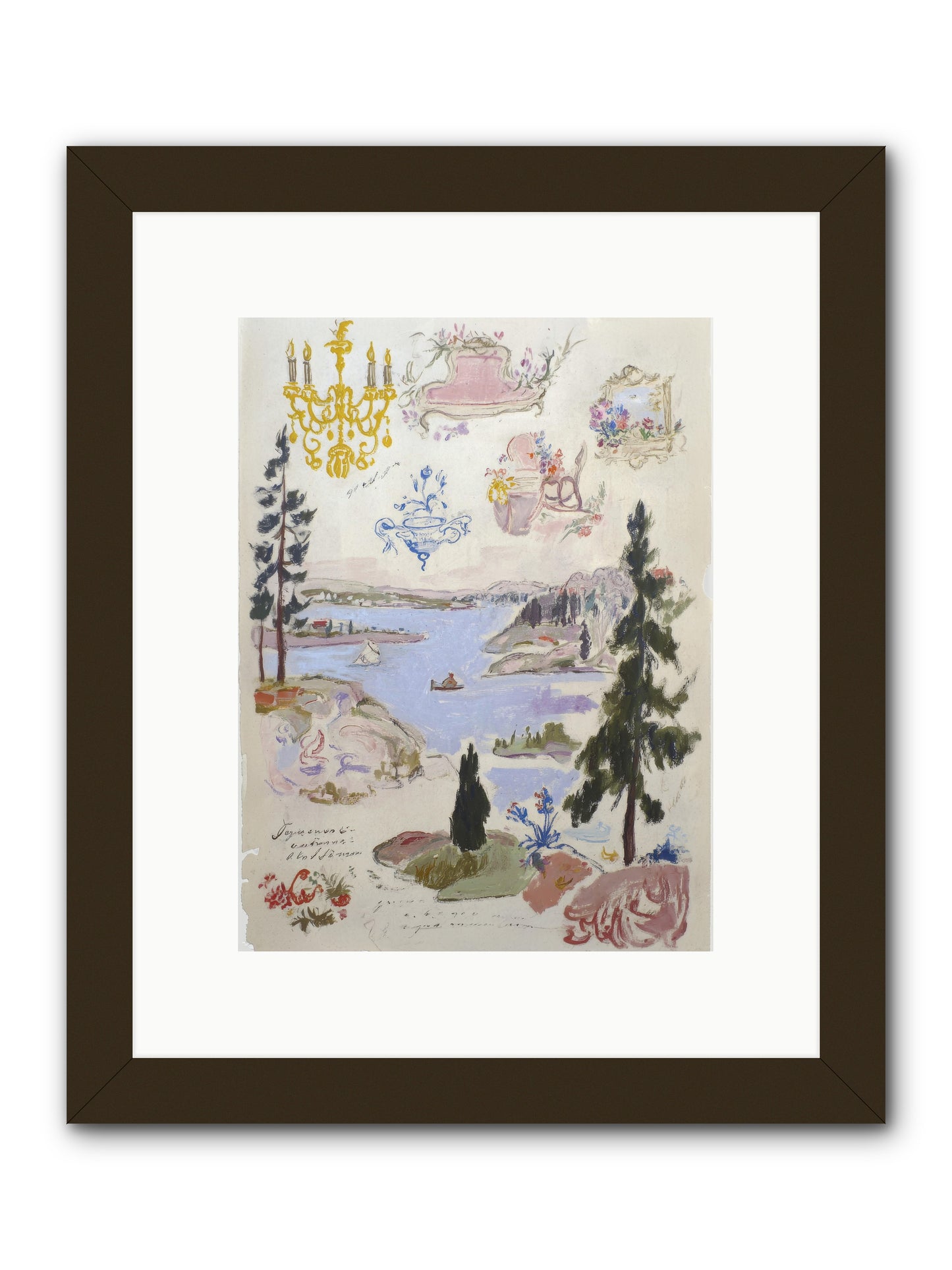 The Cartographer’s Tea Party -- Framed Print - Black 9x12