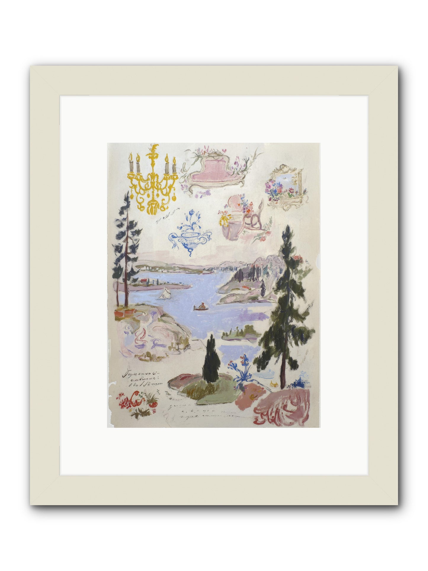 The Cartographer’s Tea Party -- Framed Print - White 9x12