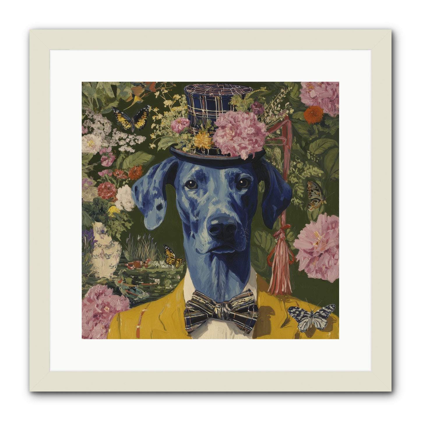 The Cashmere Caravan -- Framed Print - White 16x16