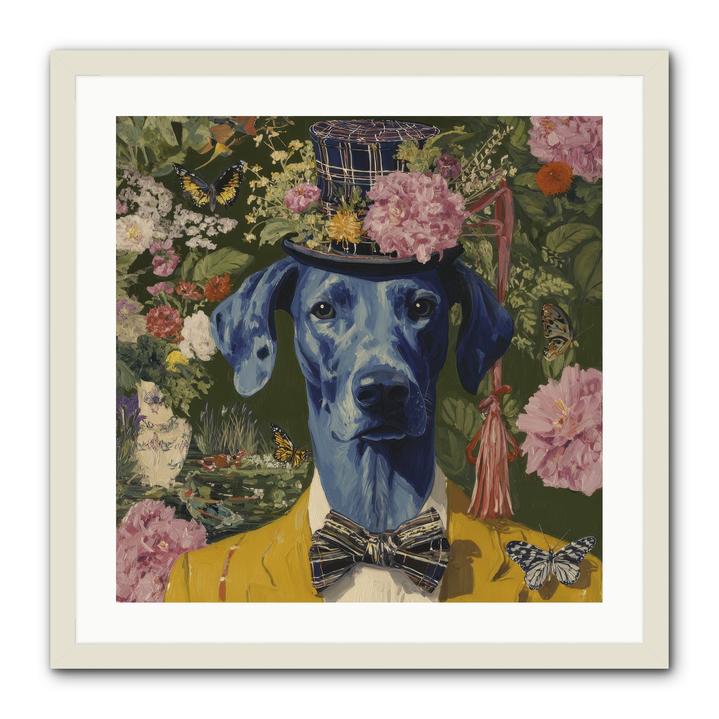 The Cashmere Caravan -- Framed Print - White 24x24