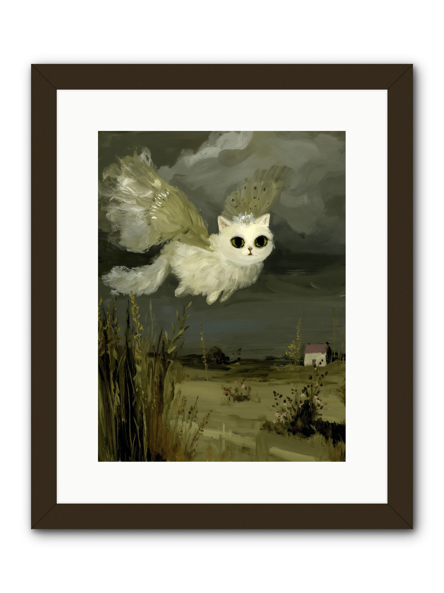 The Cat and the Canary’s Ballad -- Framed Print - Black 12x16