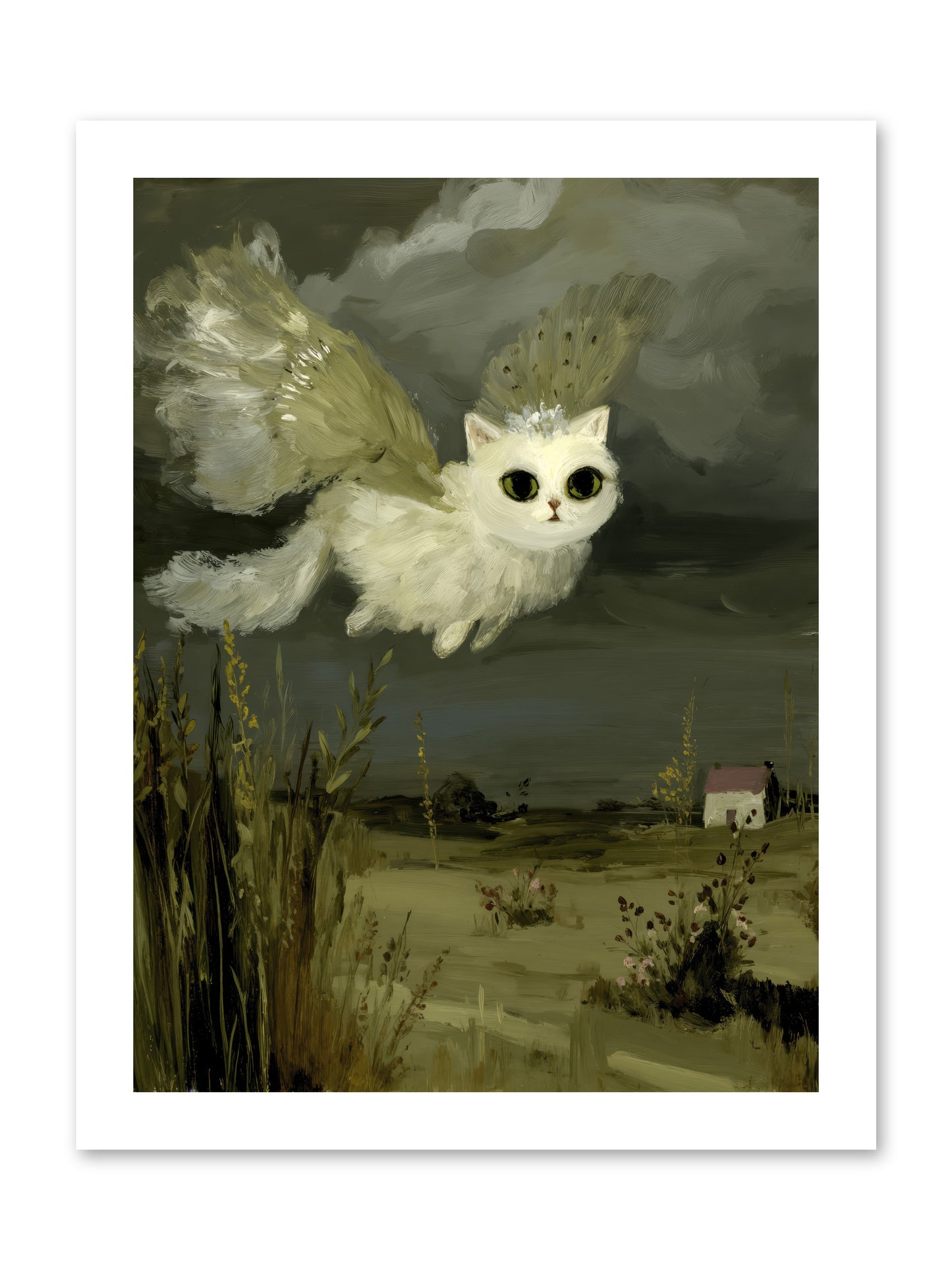 The Cat and the Canary’s Ballad -- Loose Canvas Print 12x16