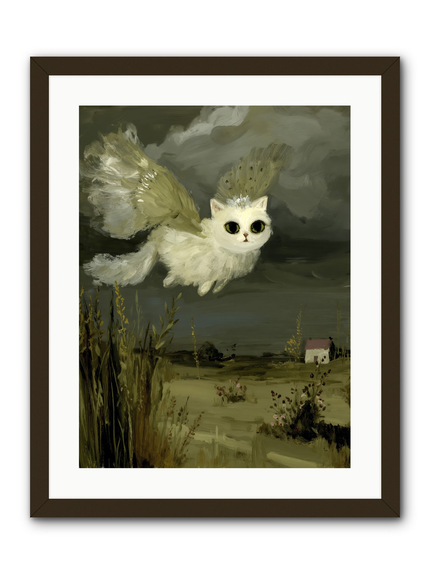 The Cat and the Canary’s Ballad -- Framed Print - Black 18x24