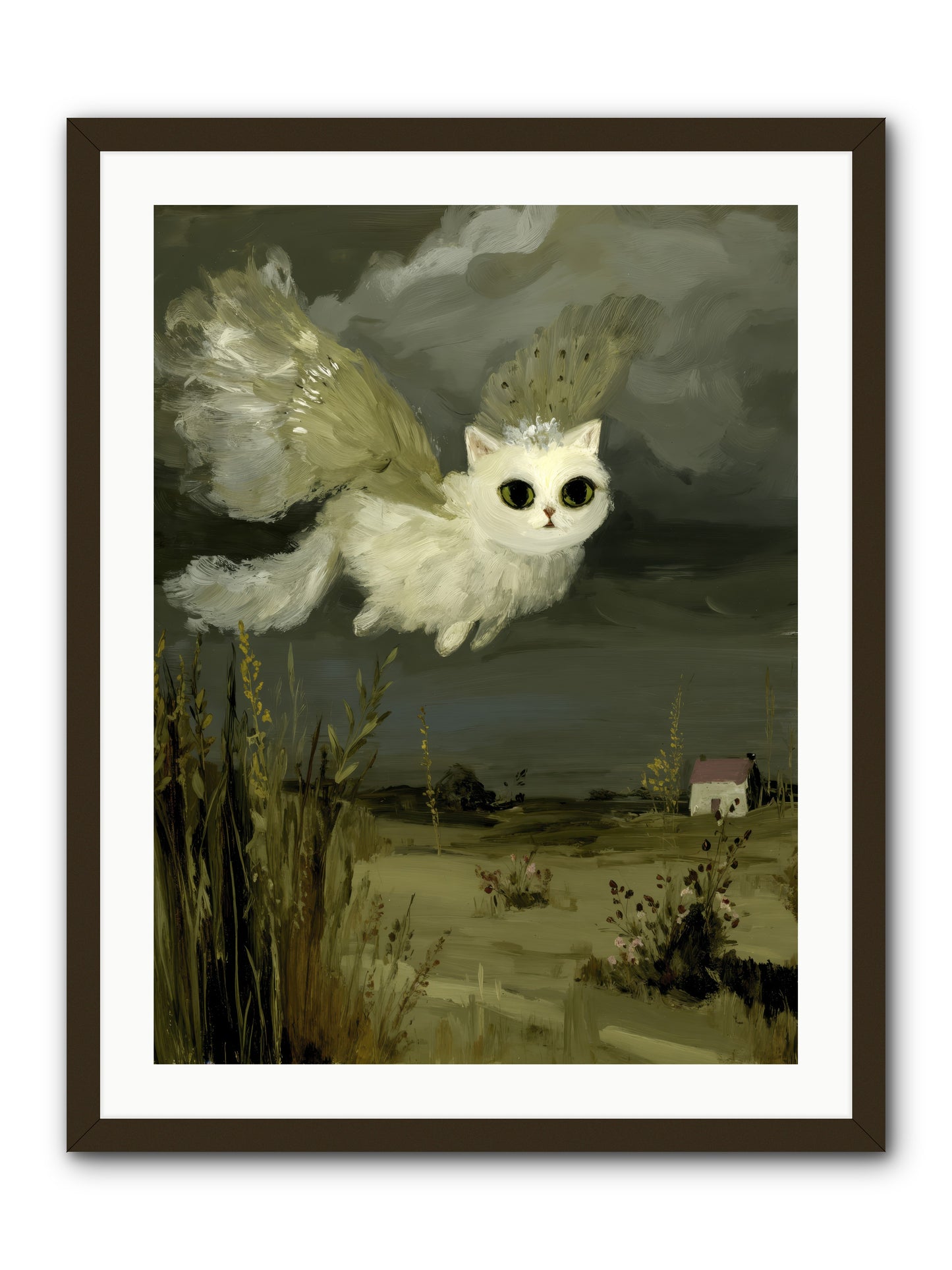 The Cat and the Canary’s Ballad -- Framed Print - Black 24x32