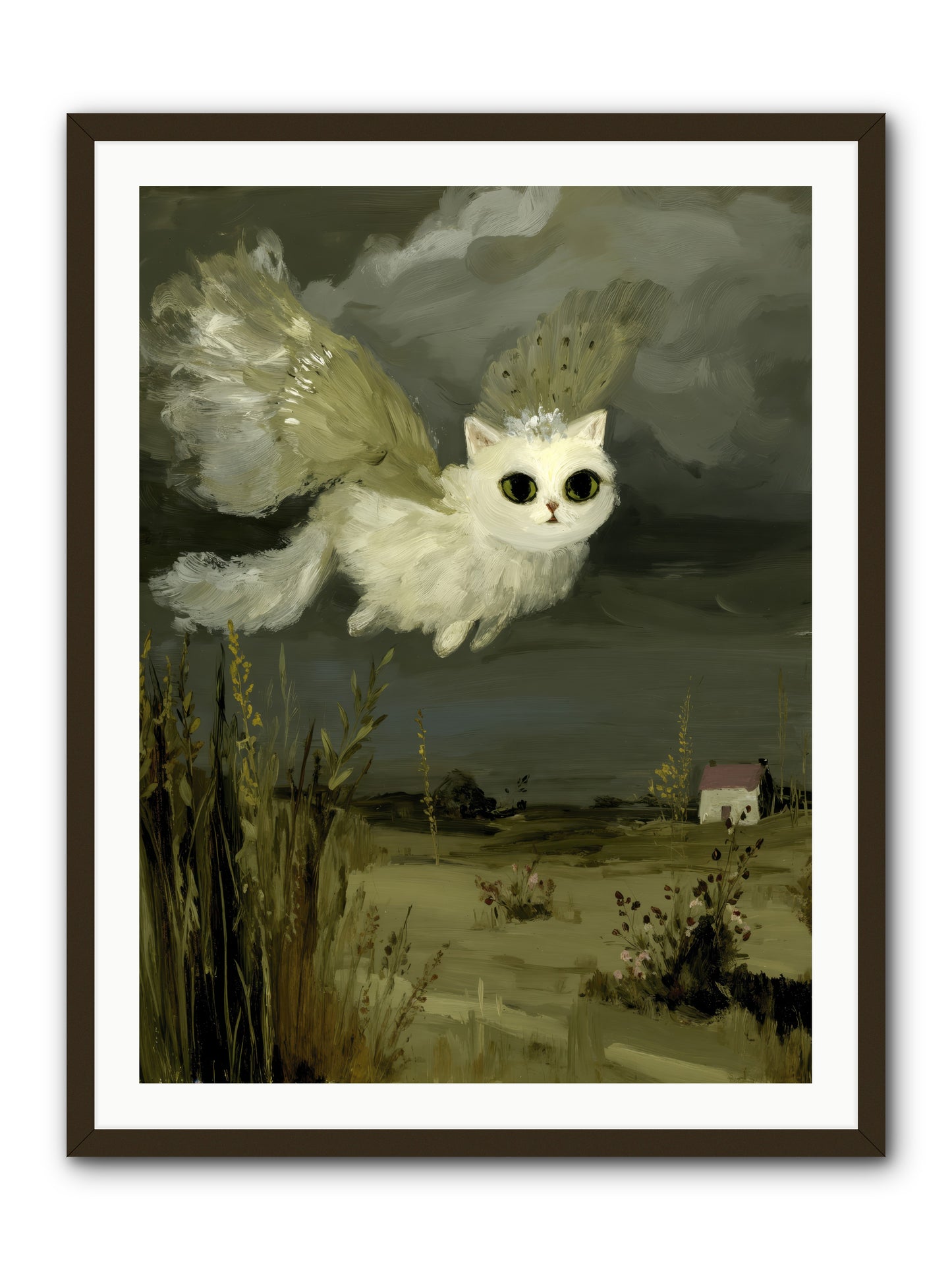 The Cat and the Canary’s Ballad -- Framed Print - Black 30x40