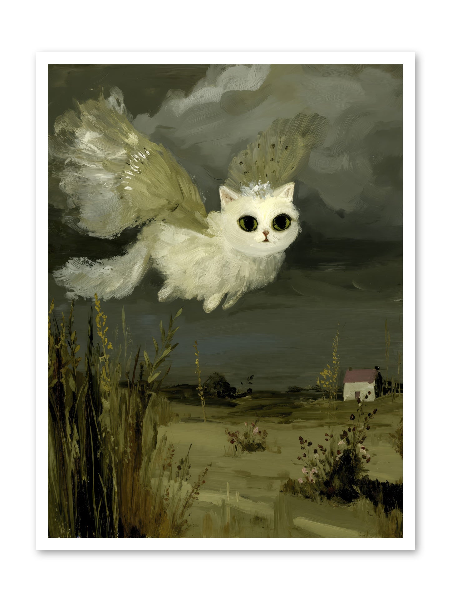 The Cat and the Canary’s Ballad -- Loose Canvas Print 30x40