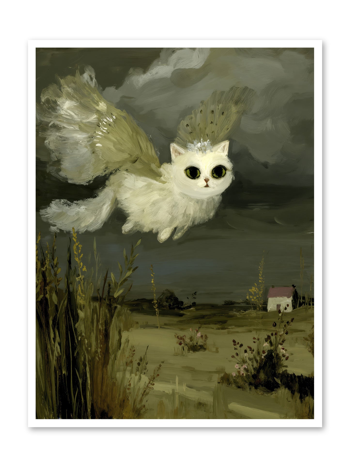 The Cat and the Canary’s Ballad -- Loose Canvas Print 36x48