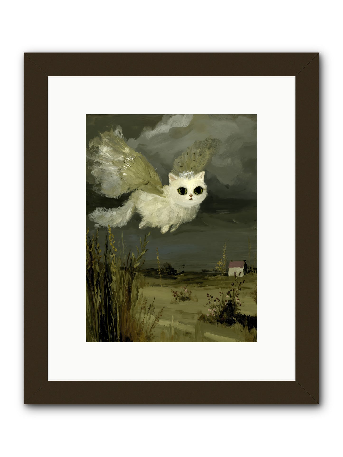 The Cat and the Canary’s Ballad -- Framed Print - Black 9x12