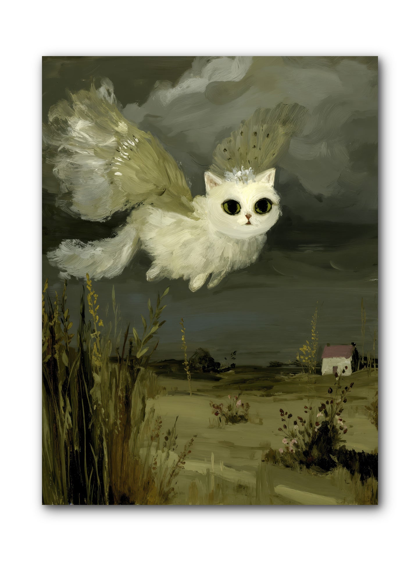 The Cat and the Canary’s Ballad -- Wrapped Canvas 9x12