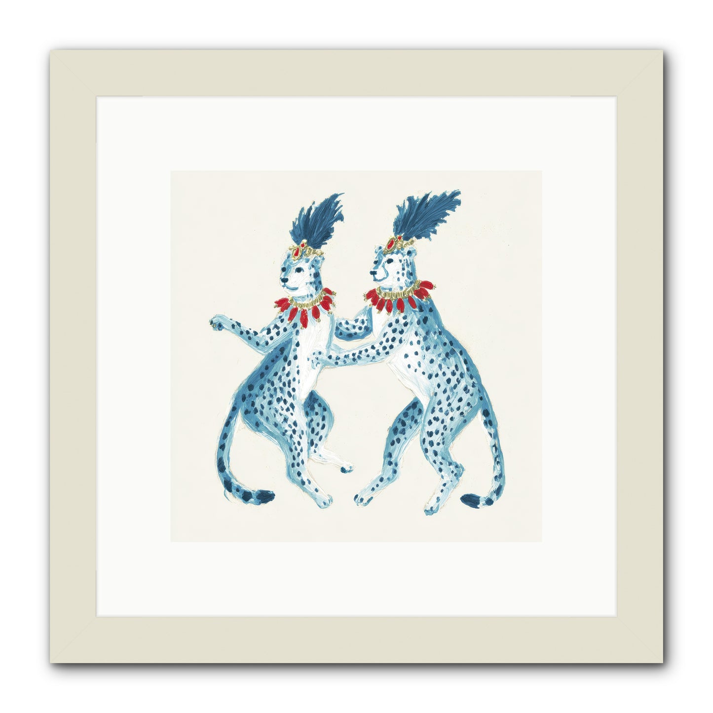 The Cats Who Loved Stationery -- Framed Print - White 10x10