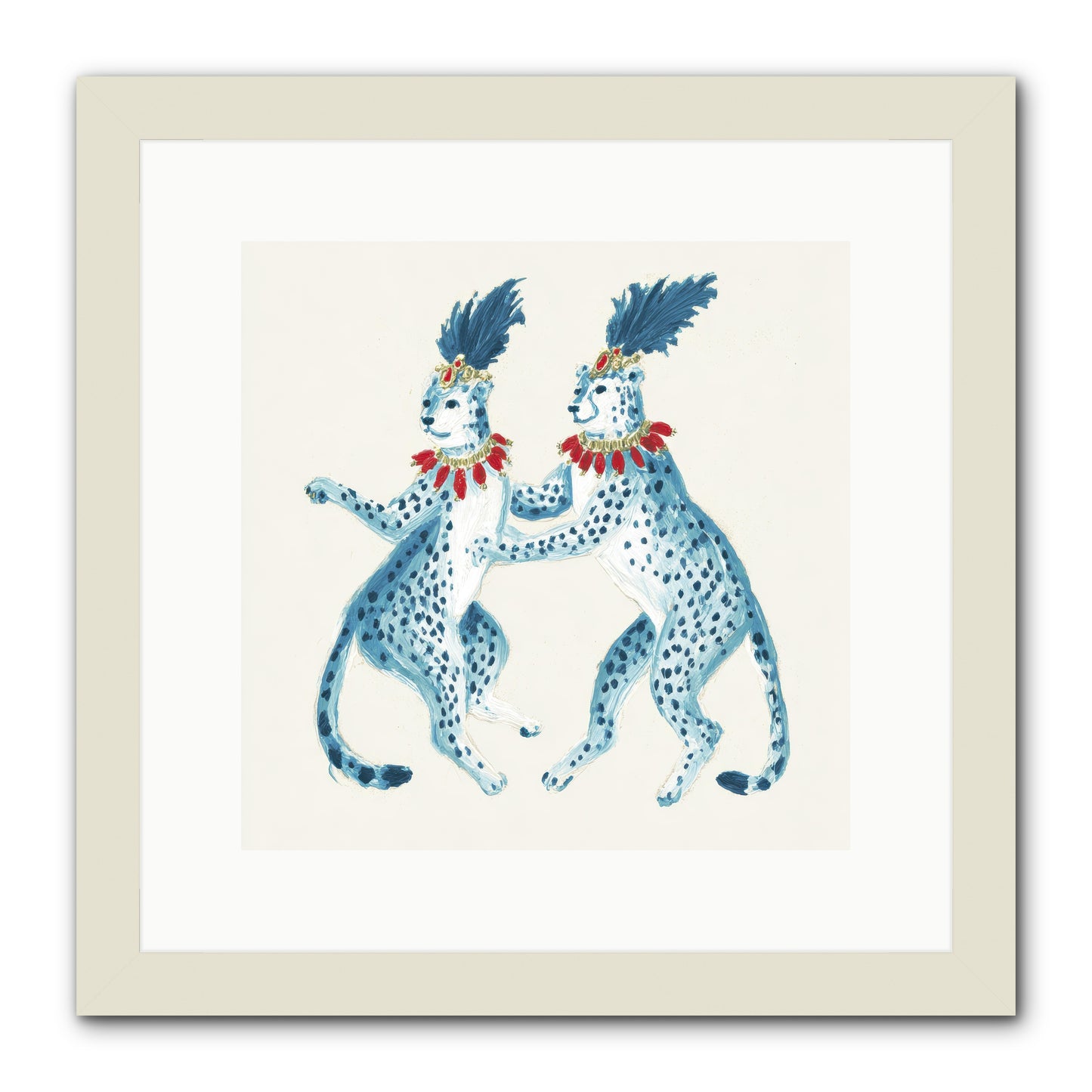 The Cats Who Loved Stationery -- Framed Print - White 12x12