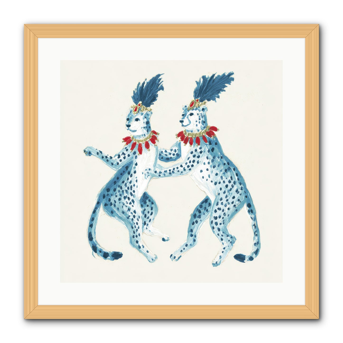The Cats Who Loved Stationery -- Framed Print - Natural 20x20