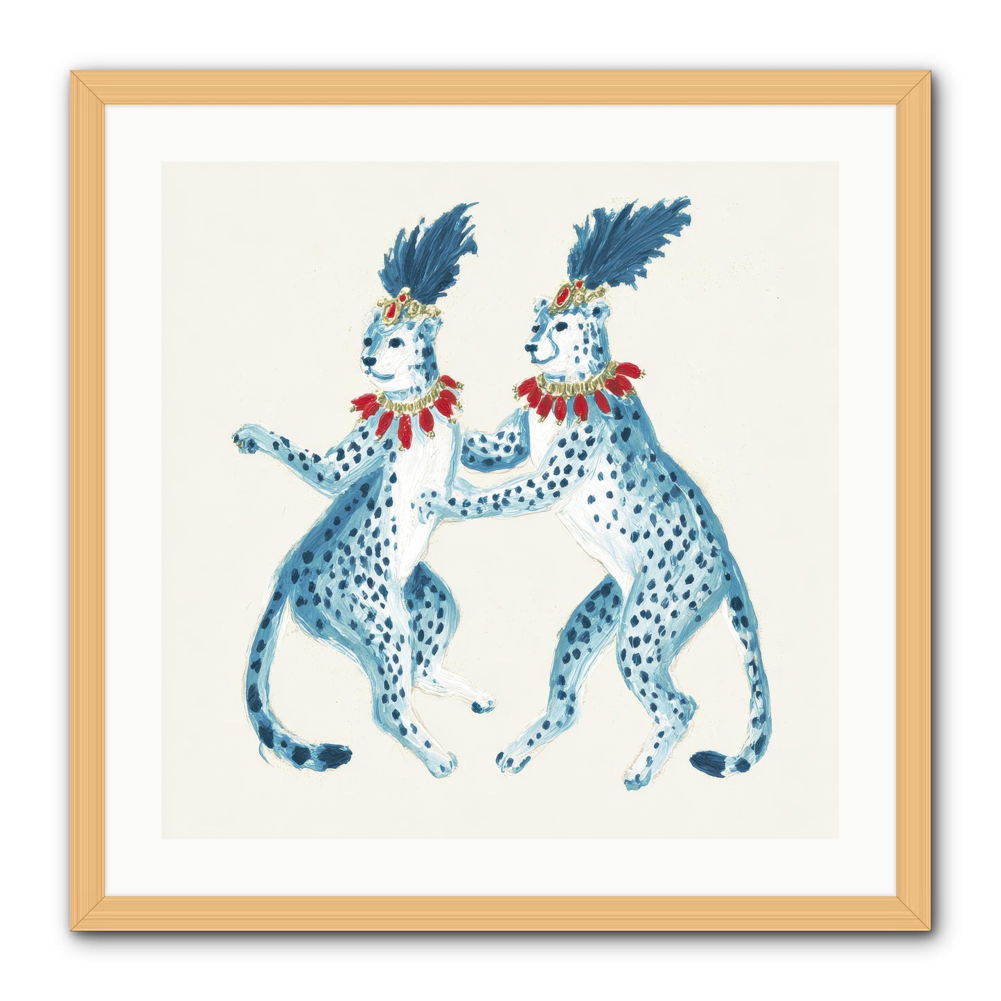The Cats Who Loved Stationery -- Framed Print - Natural 24x24