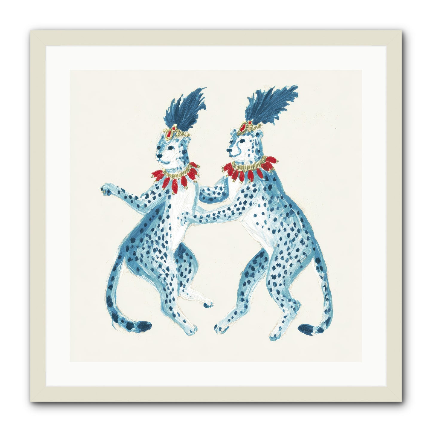 The Cats Who Loved Stationery -- Framed Print - White 24x24