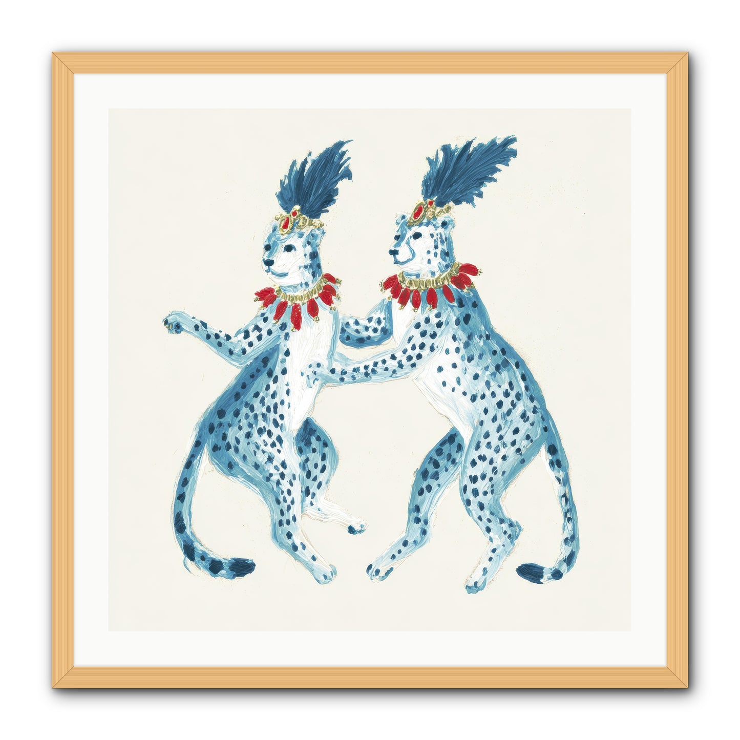 The Cats Who Loved Stationery -- Framed Print - Natural 30x30