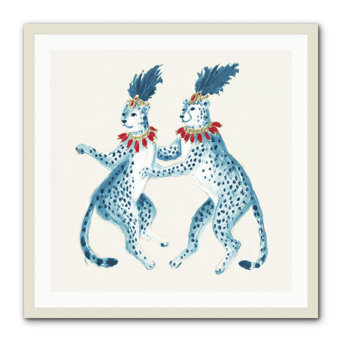 The Cats Who Loved Stationery -- Framed Print - White 30x30