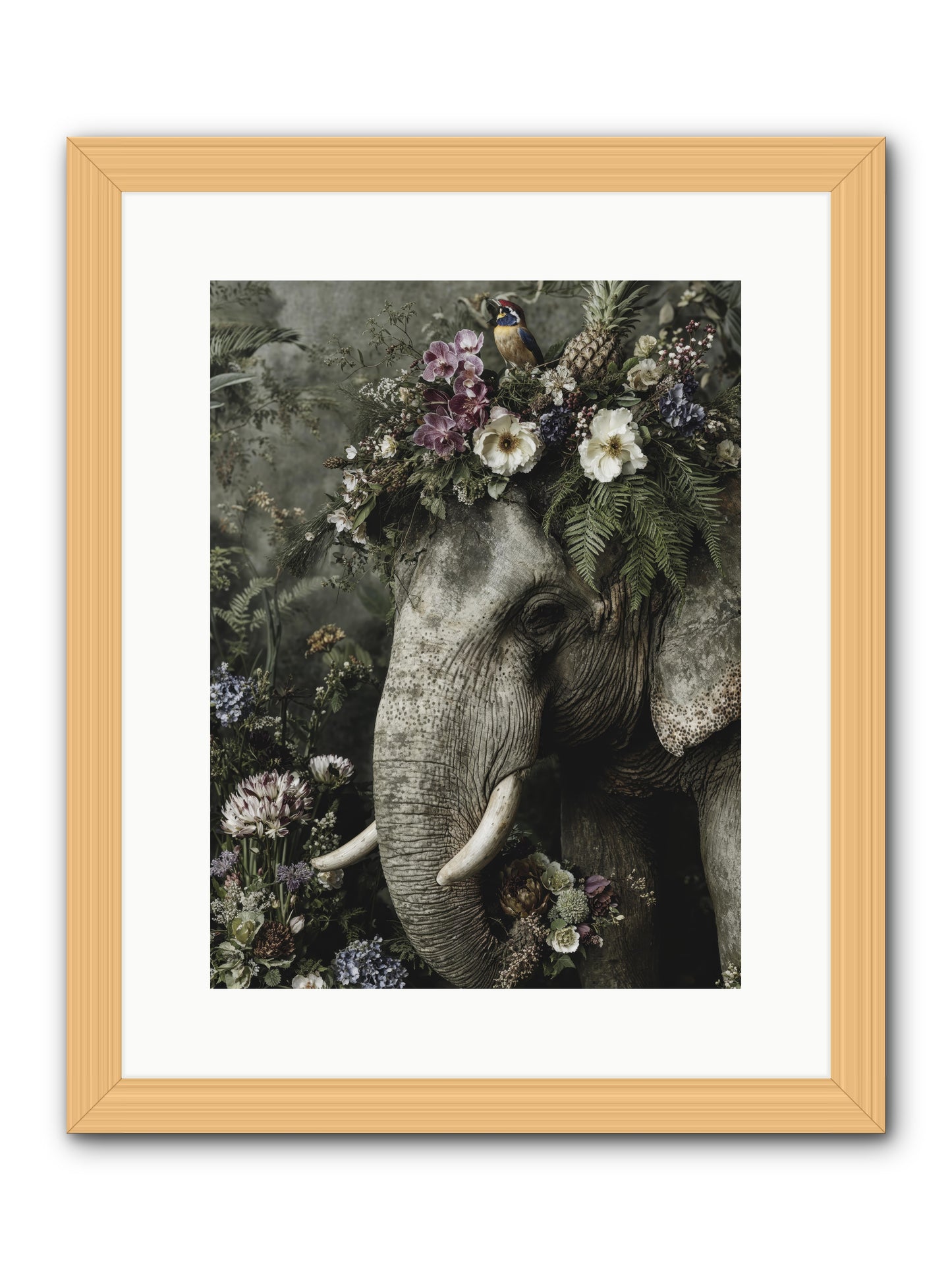 The Celestial Portrait -- Framed Print - Natural 12x16