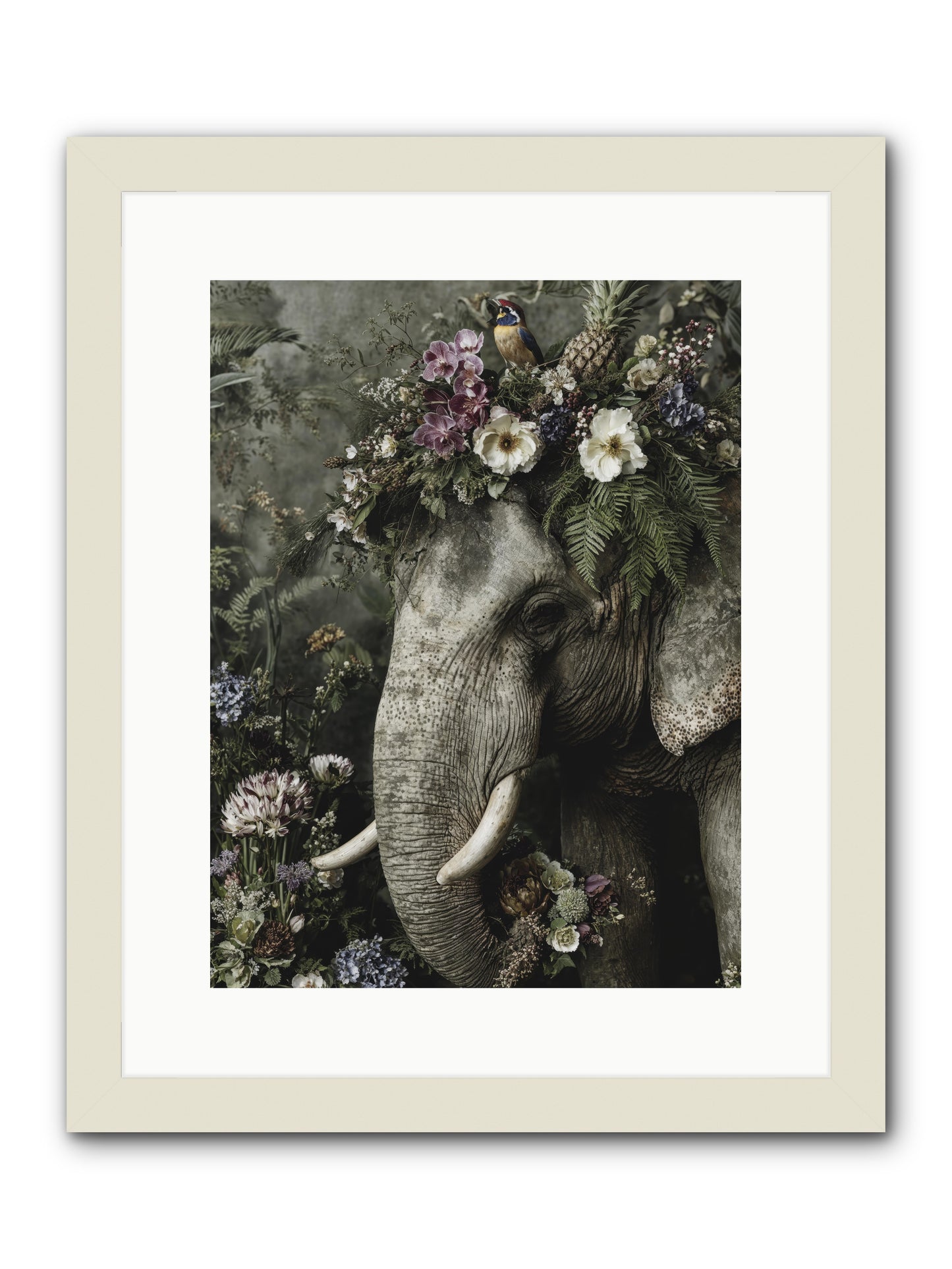 The Celestial Portrait -- Framed Print - White 12x16