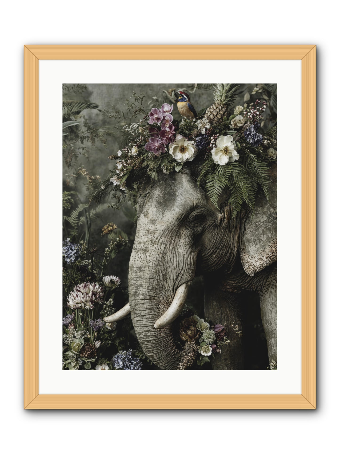 The Celestial Portrait -- Framed Print - Natural 18x24