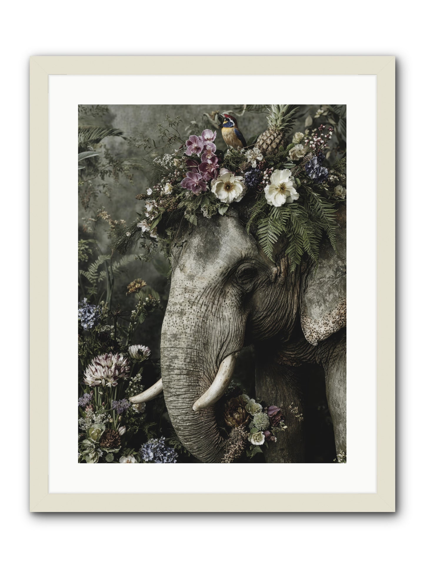 The Celestial Portrait -- Framed Print - White 18x24