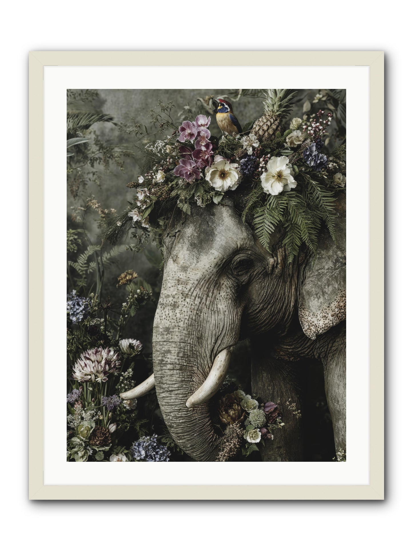 The Celestial Portrait -- Framed Print - White 24x32