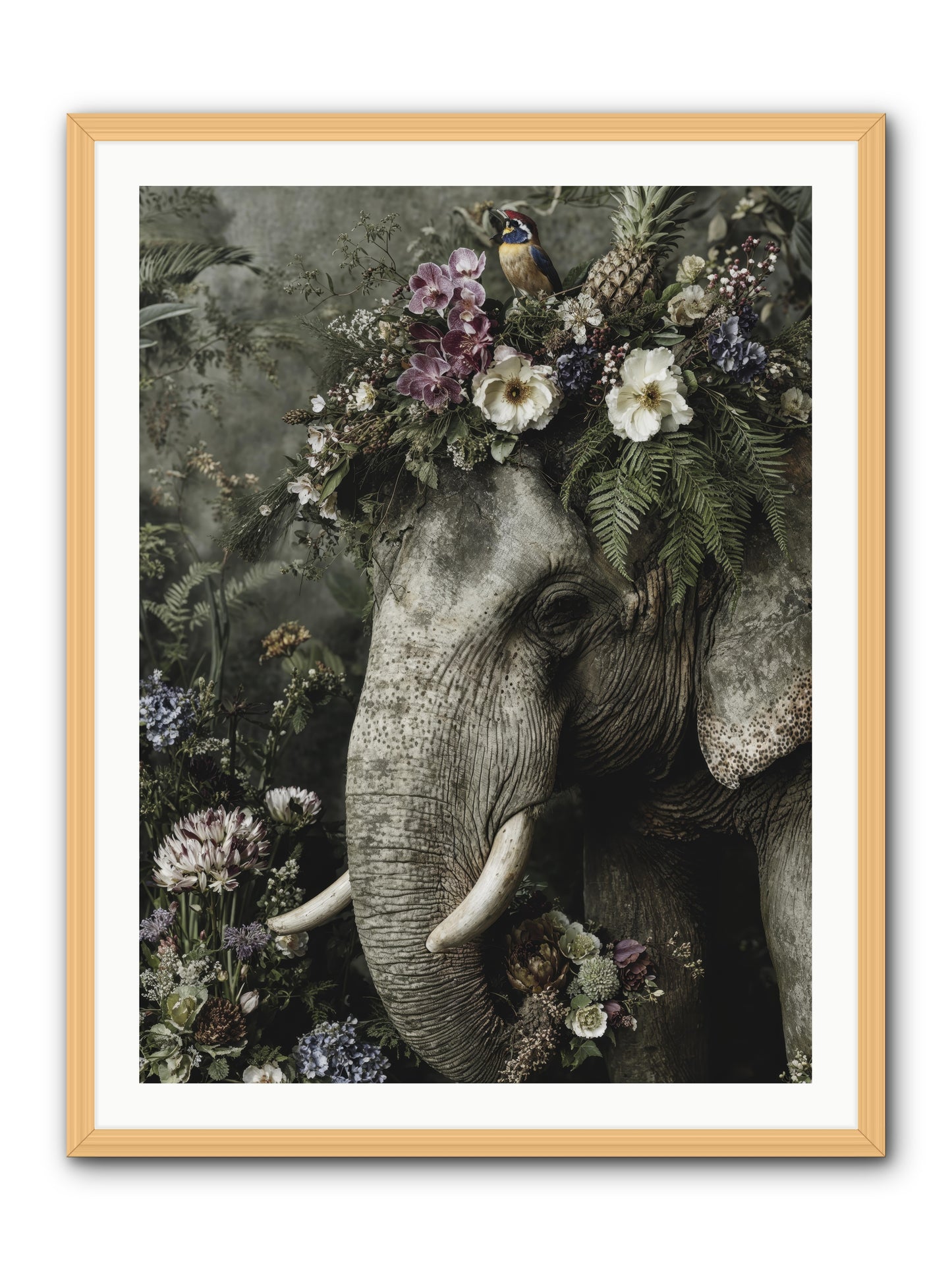 The Celestial Portrait -- Framed Print - Natural 30x40