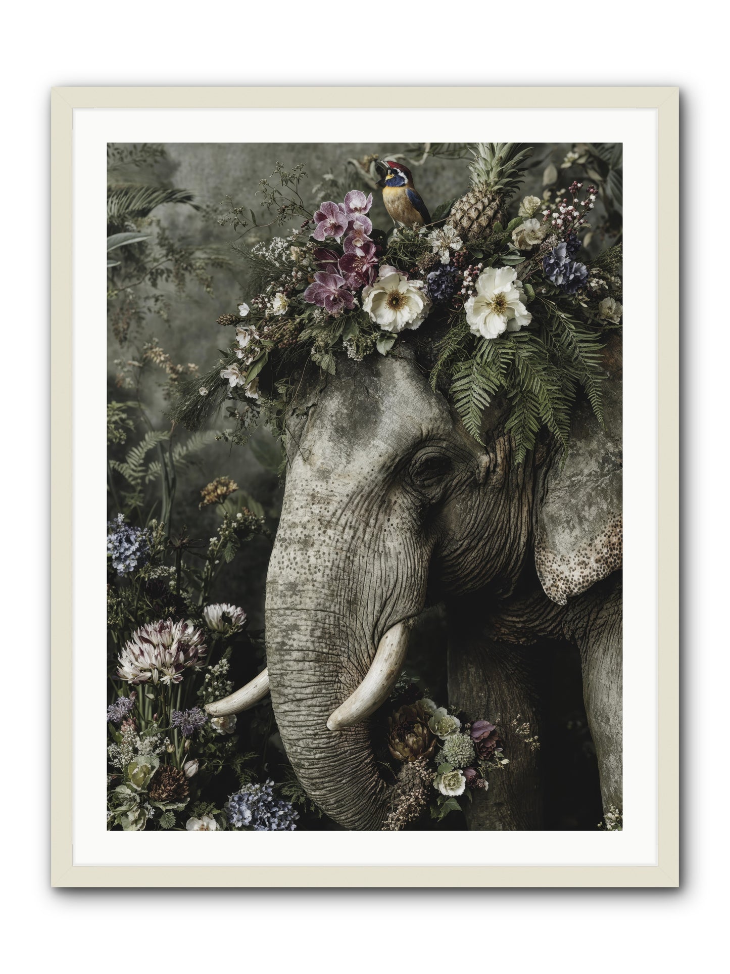 The Celestial Portrait -- Framed Print - White 30x40