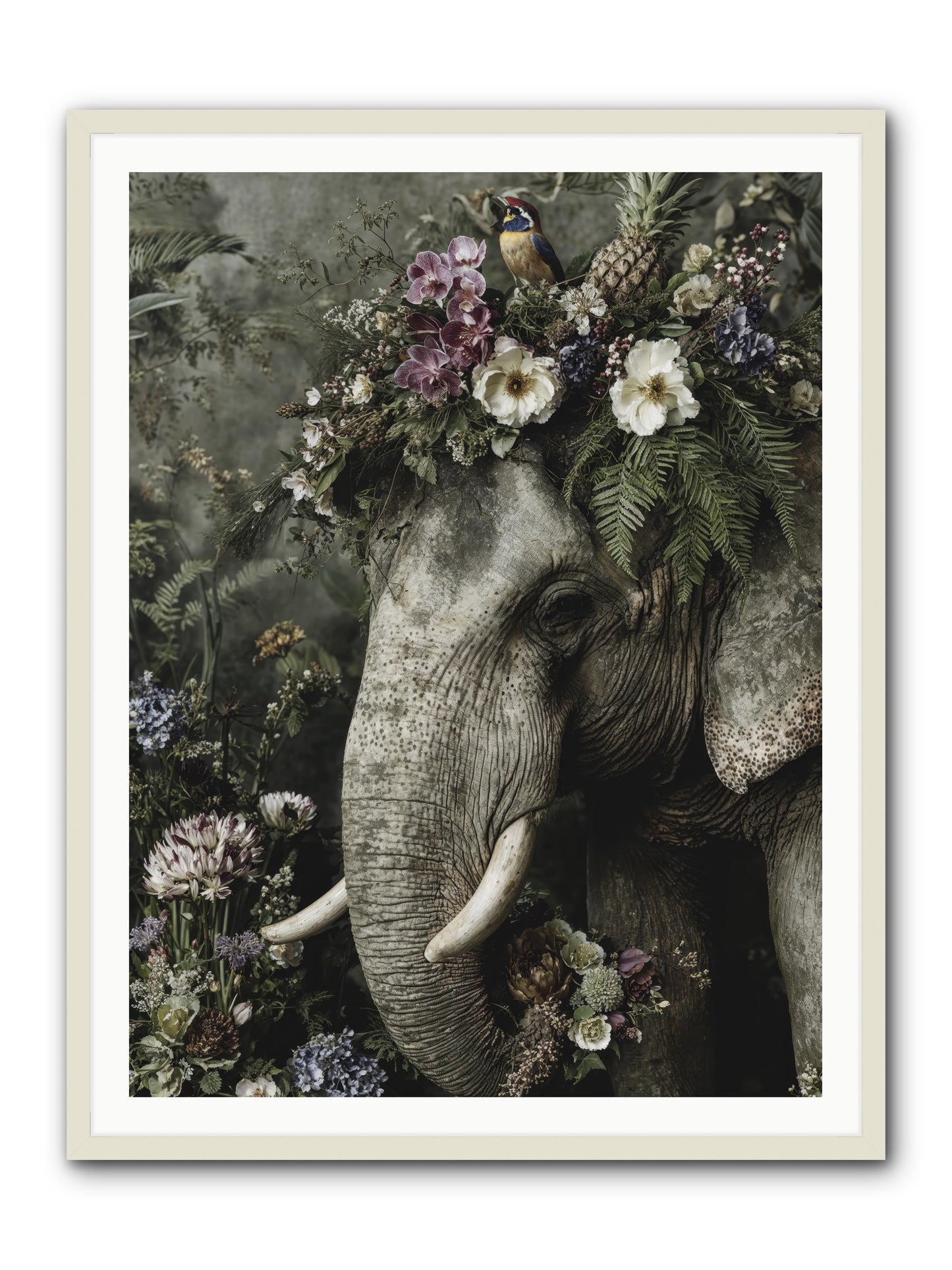 The Celestial Portrait -- Framed Print - White 36x48