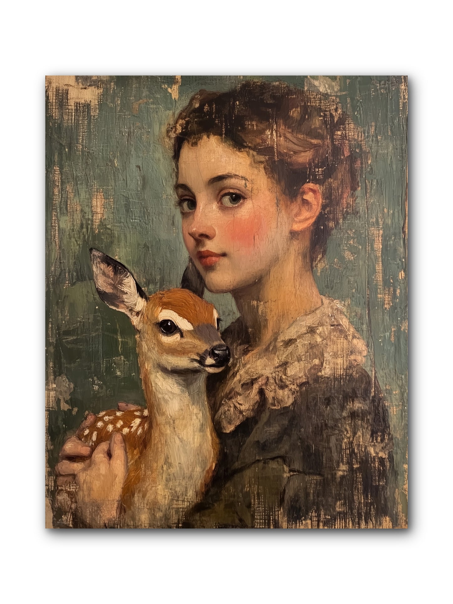 The Christmas Fawn -- Wrapped Canvas 8x10