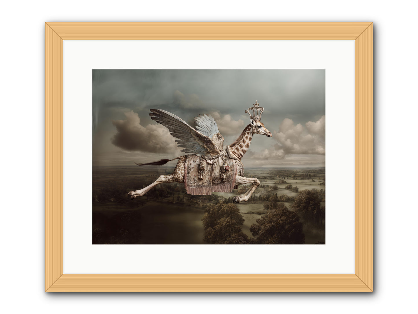 The Cloud Museum -- Framed Print - Natural 16x12