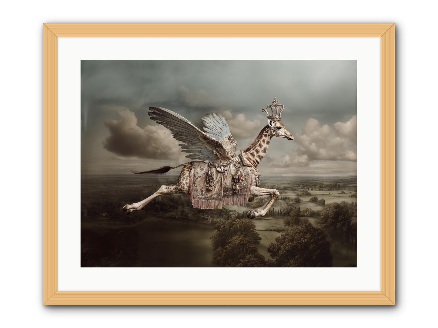 The Cloud Museum -- Framed Print - Natural 24x18