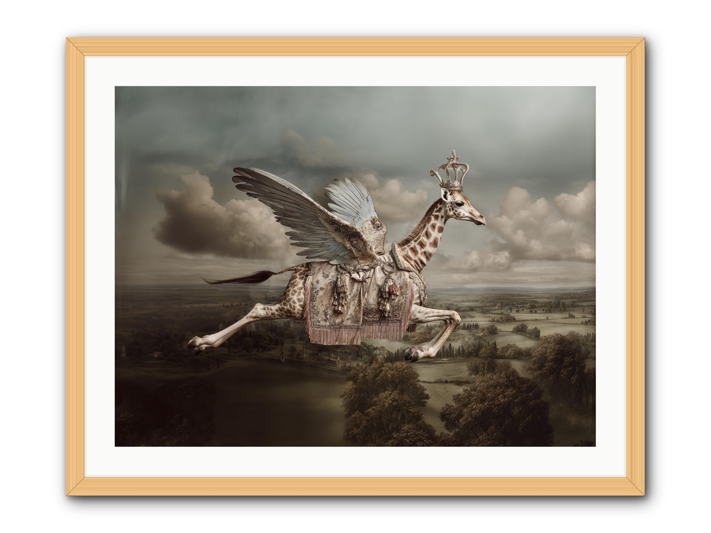 The Cloud Museum -- Framed Print - Natural 32x24