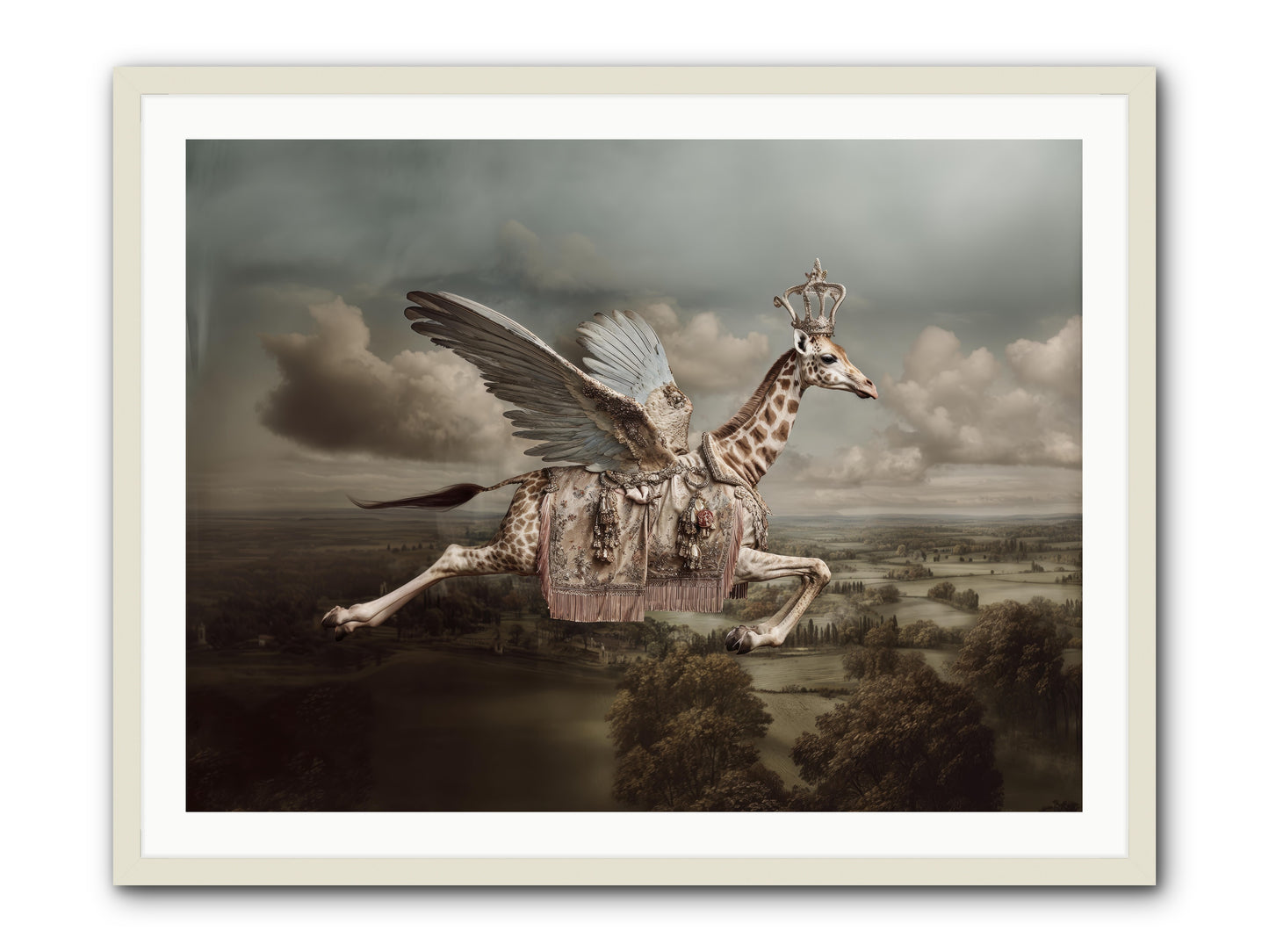The Cloud Museum -- Framed Print - White 40x30