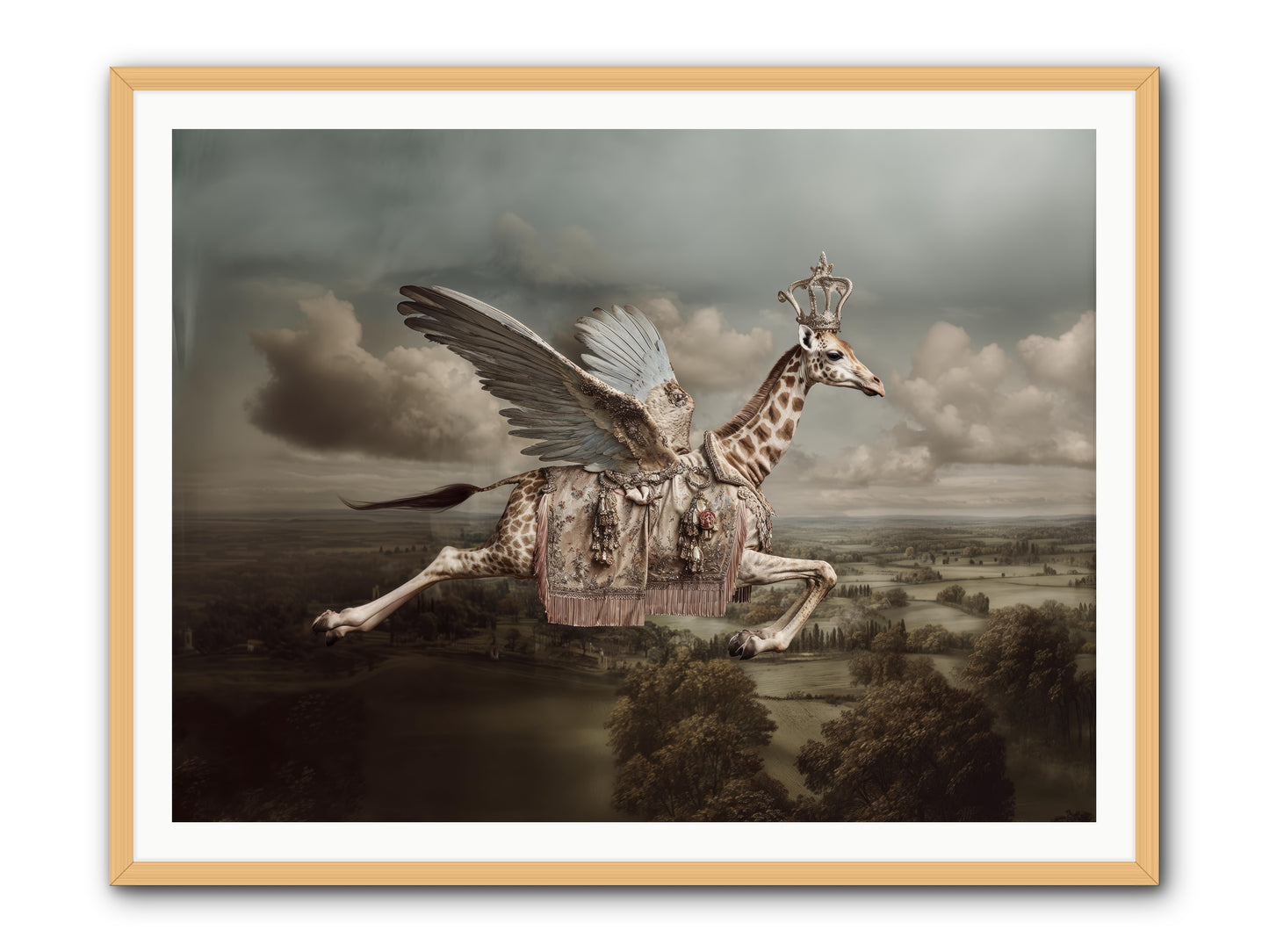 The Cloud Museum -- Framed Print - Natural 48x36