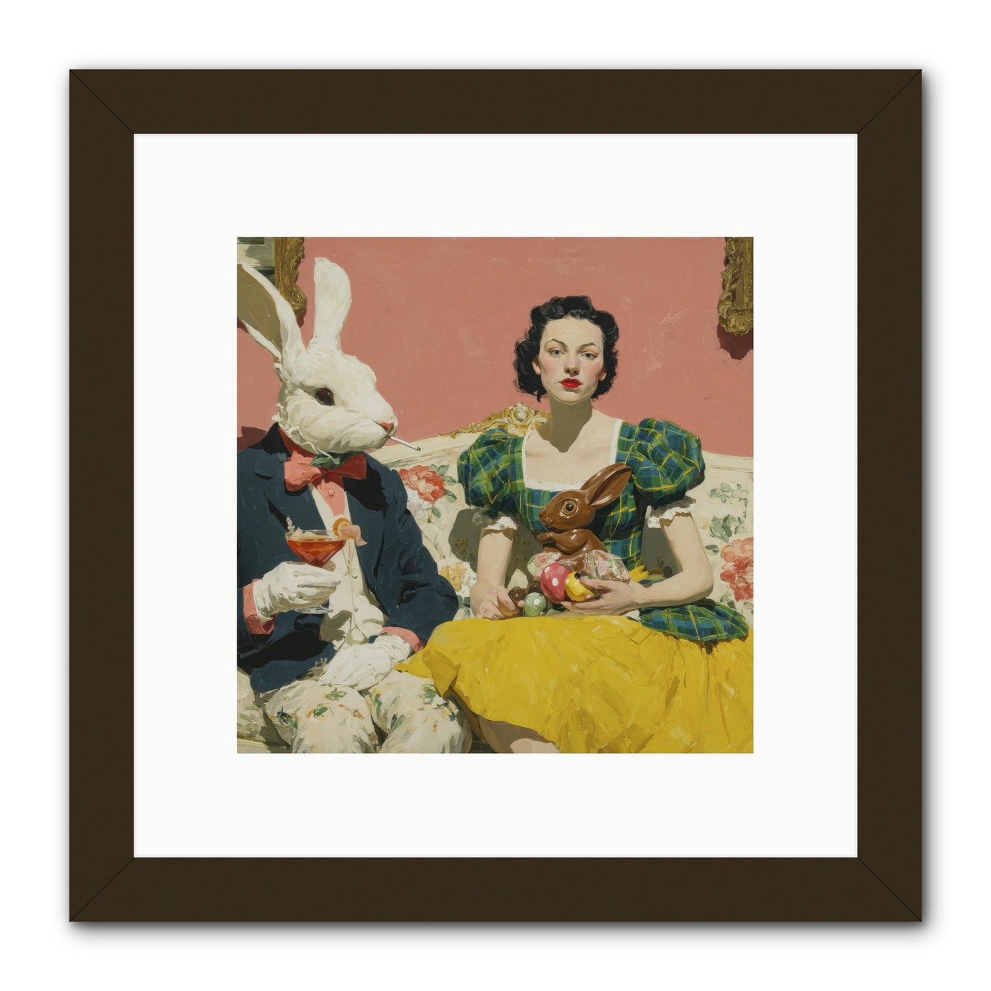 The Club of Slight Excess -- Framed Print - Black 10x10