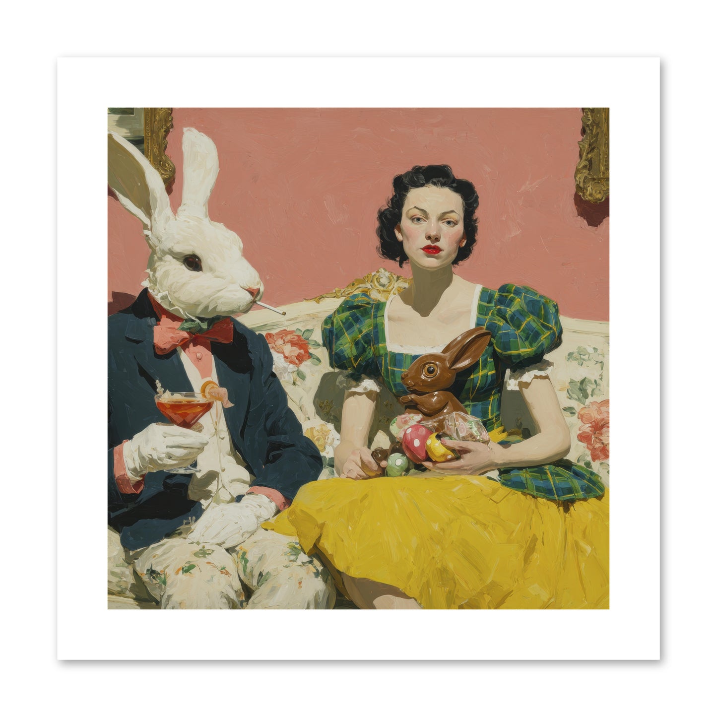 The Club of Slight Excess -- Loose Canvas Print 10x10