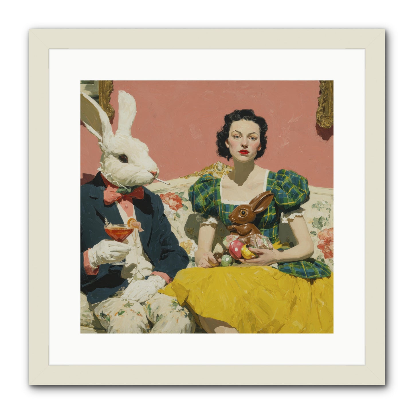 The Club of Slight Excess -- Framed Print - White 16x16