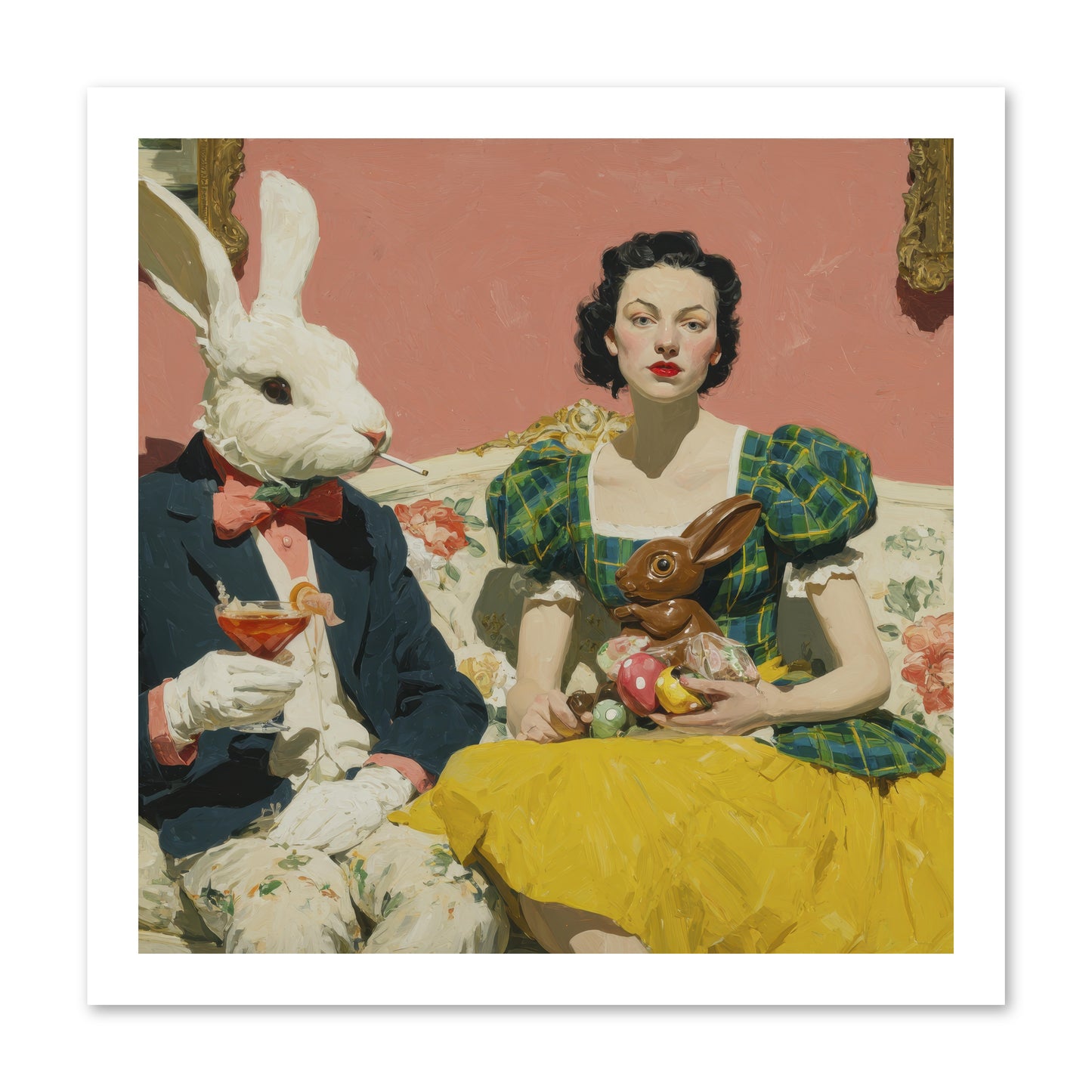 The Club of Slight Excess -- Loose Canvas Print 16x16