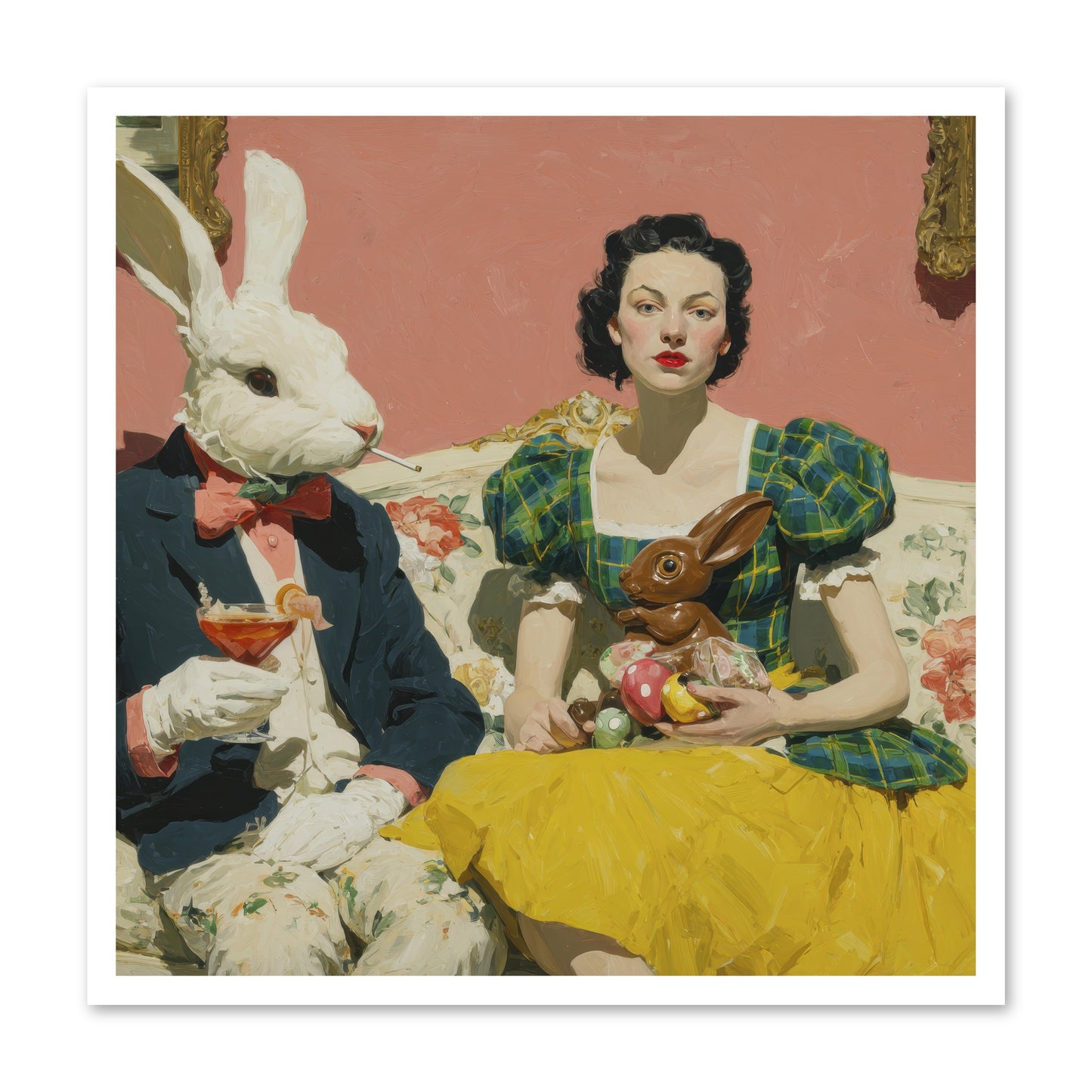 The Club of Slight Excess -- Loose Canvas Print 30x30