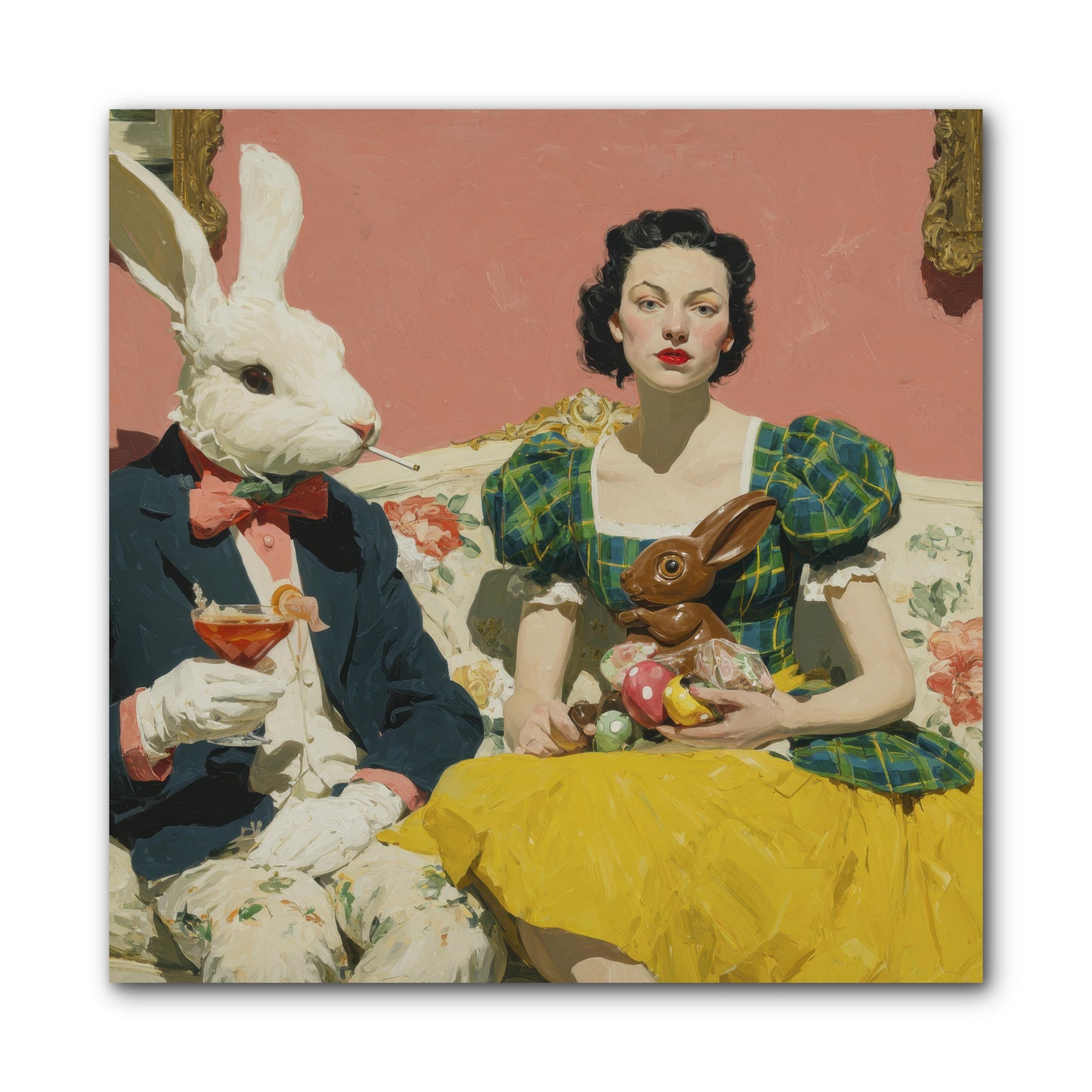 The Club of Slight Excess -- Wrapped Canvas 10x10