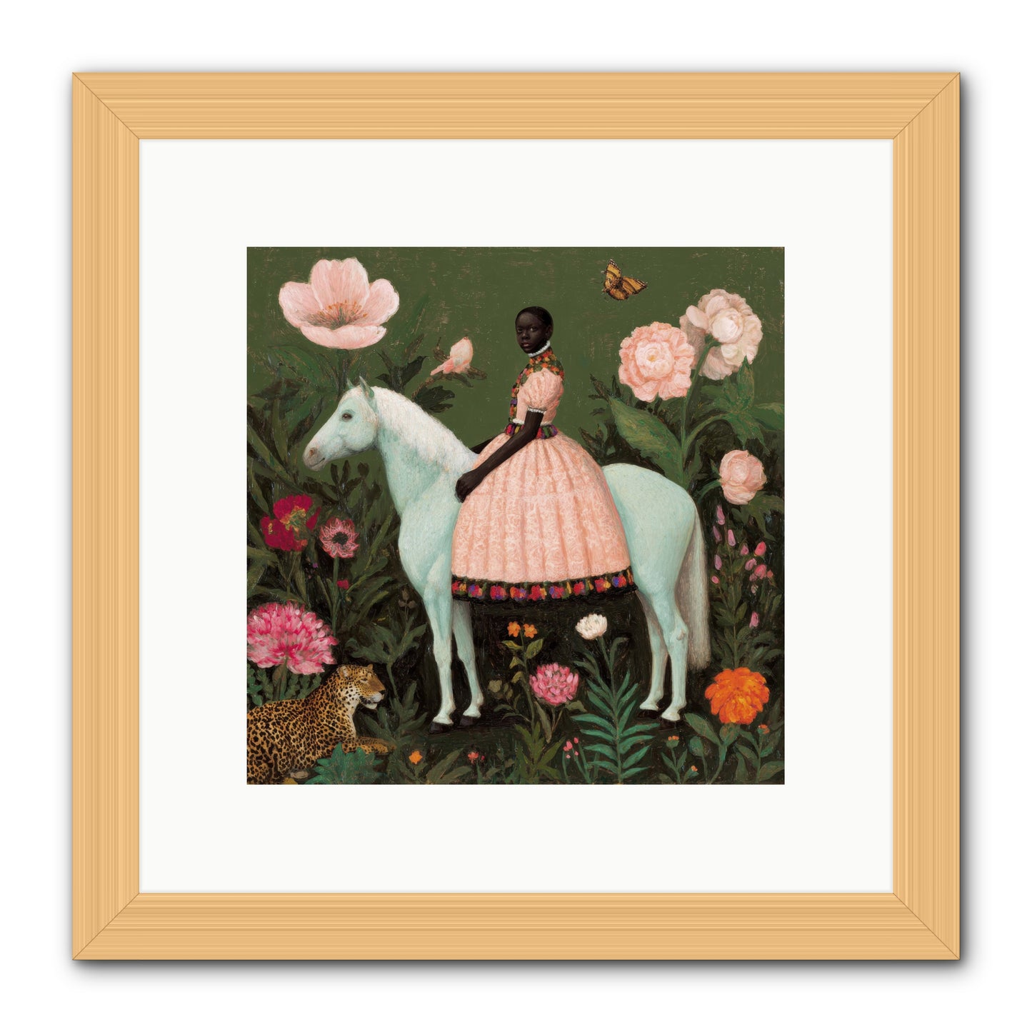 The Cobalt Canter Club-REZ -- Framed Print - Natural 10x10