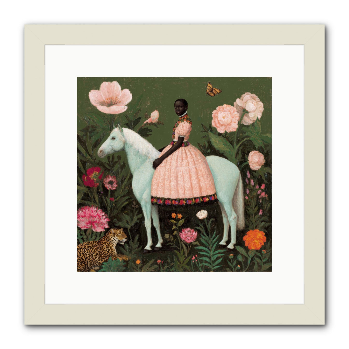 The Cobalt Canter Club-REZ -- Framed Print - White 12x12